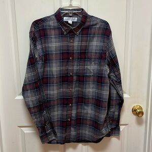 Men’s Plaid Button Down Shirt, Size XL